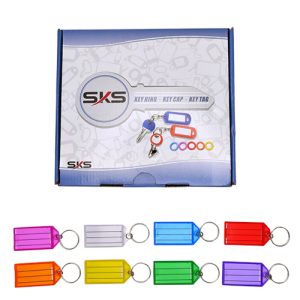 Hinged Key Tags Assorted Colours (96)