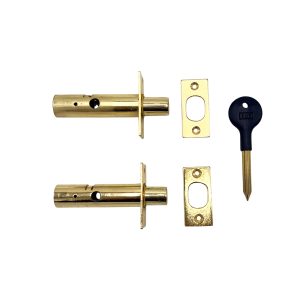 Mortice (Rack) Spline (Star) Key Door Bolts - 2 Bolts 1 Key - 32mm Backset