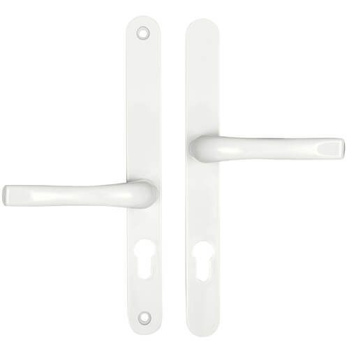 Easyfit Lever Offset Lever UPVC Multipoint Door Handles - 48mm/87mm PZ Unsprung 240mm Screw Centres