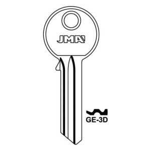 JMA GE-3D Cylinder Key Blank