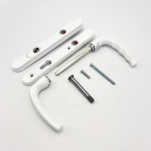 Hoppe Atlanta PAS24 Lever Lever UPVC Multipoint Door Handles - 92mm PZ Unsprung 122mm Screw Centres