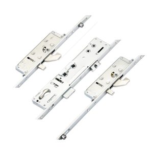 Lockmaster Latch Deadbolt 2 Hooks 2 Anti Lift Pins 2 Rollers Lift Lever or Double Spindle Multipoint Door Lock - Option 3 (top hook to spindle = 505mm)