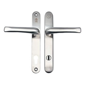 TSS TS007 2 Star Grade 304 Stainless Steel Lever Lever UPVC Multipoint Door Handles - 92mm PZ Sprung 210mm Screw Centres