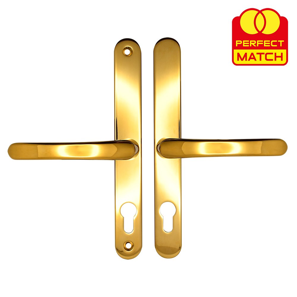 TSS Lever Lever UPVC Multipoint Door Handles - 68mm PZ Sprung 215mm Screw Centres