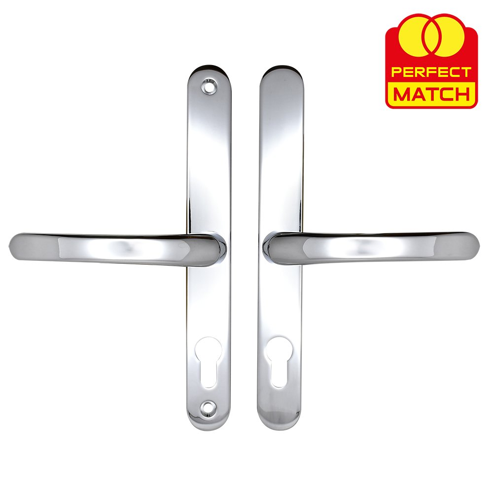 TSS Lever Lever UPVC Multipoint Door Handles - 68mm PZ Sprung 215mm Screw Centres